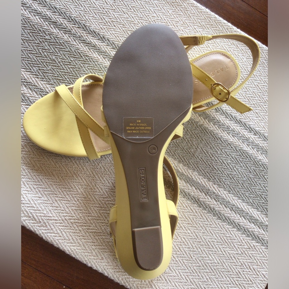 Yellow Talbots strappy new sandals - Picture 2 of 4